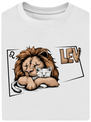Mačací horoskop: Lev unisex tričko oversized White