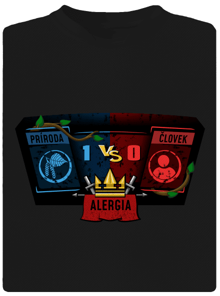 Príroda vs. človek detské športové tričko Black