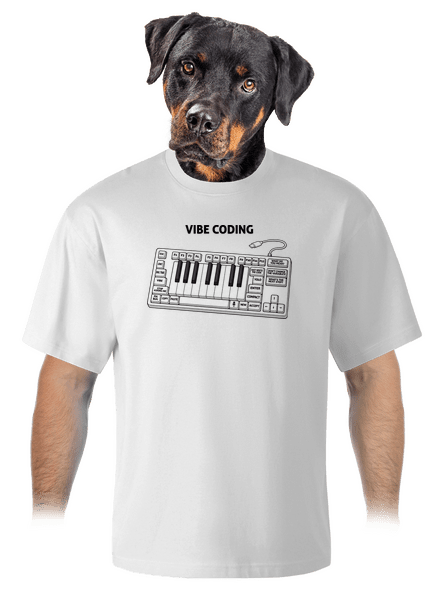 Vibe coding unisex tričko oversized White
