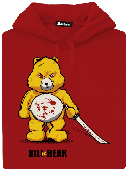 Killer bear dámska mikina klokanka Red Mal