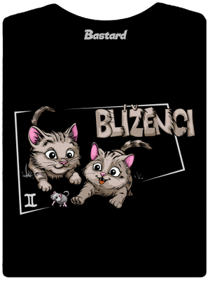 Mačací horoskop: Blíženci dámske tričko Black