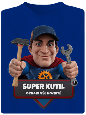 Super otec pánske športové tričko Royal Blue Mal