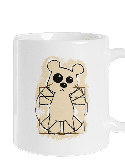 Da Vinci Teddy klasický hrnček White