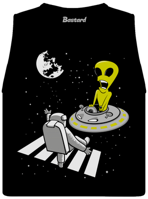 Vesmírny prechod dámske tielko voľné Black