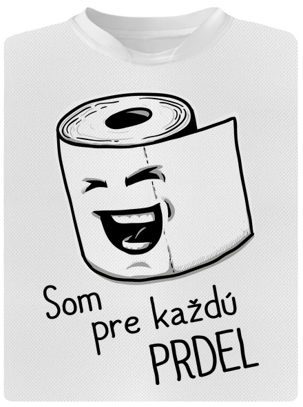 Prdel pánske športové tričko White