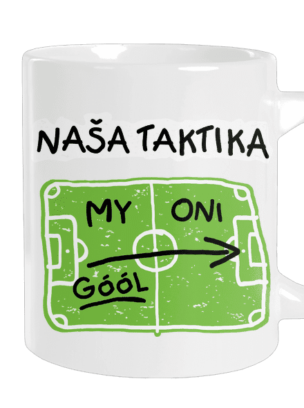 Naša futbalová taktika veľký hrnček White