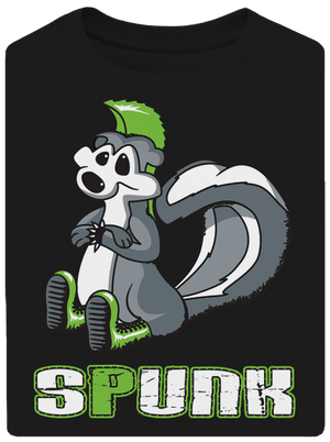 Spunk unisex tričko oversized Black