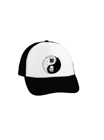 Jin Jang pivo šiltovka truckerka Black cap
