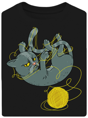 Nevrlý kocúr unisex tričko oversized Black