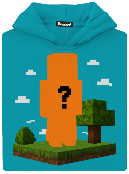 Minecraft z vlastnej fotky detská mikina klokanka Hawaiian Blue