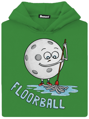 Floorball detská mikina klokanka Kelly Green AWD