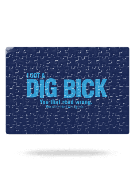 Dig bick puzzle White