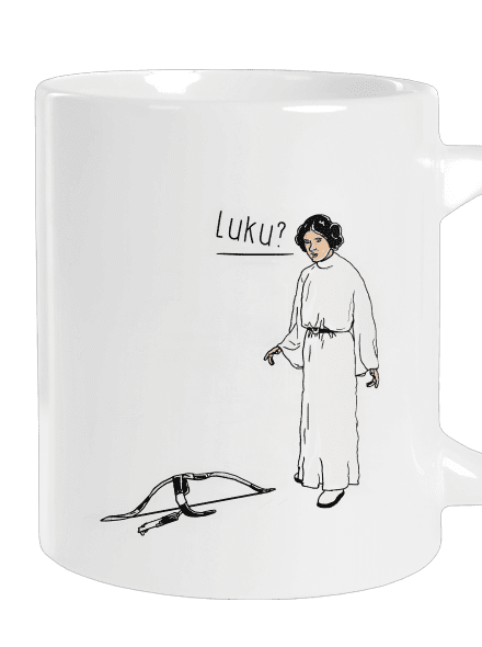 Luke a Leia veľký hrnček White