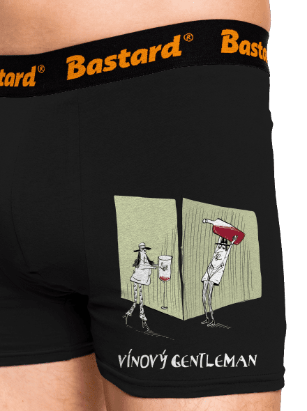 Vínový gentleman  boxerky Black