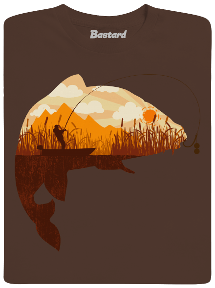 Kapitálny úlovok pánske tričko Brown