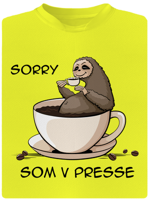 V presse pánske športové tričko Neon Yellow