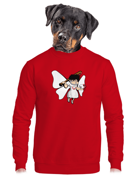 Zúbková víla unisex mikina bez kapucne Red