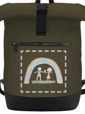 Detské kresby - Nahraj vlastnú batoh Military Green