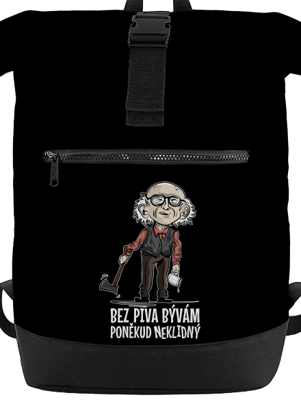 Neklidný bez piva batoh Black