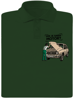 Kde je motor? pánska polokošeľa Bottle Green Mal