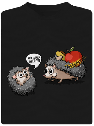Alergický ježko detské športové tričko Black