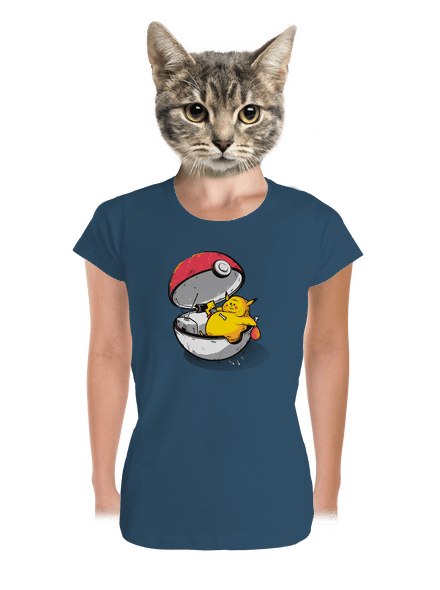 Koniec pokémona dámske tričko prémium Petrol Blue