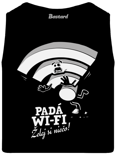Padá wi-fi pánske tielko Black