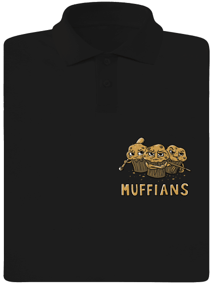 Muffians pánska polokošeľa Black