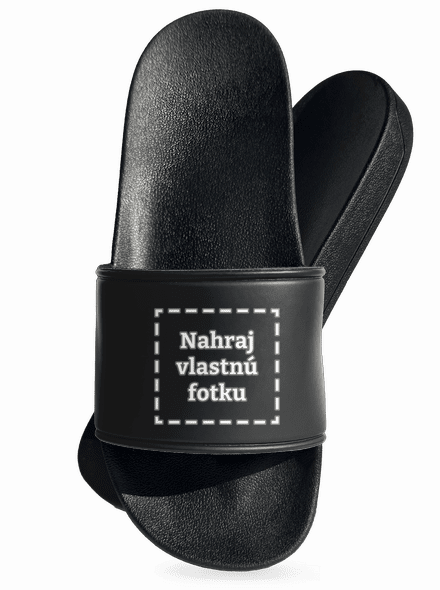 Vlastná potlač šľapky Black