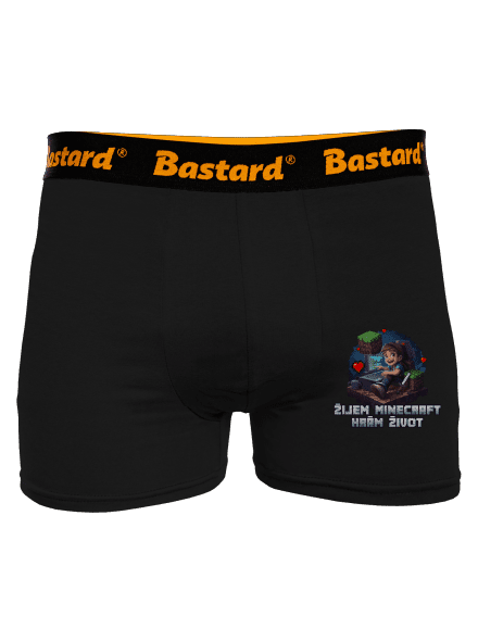 Žijem Minecraft boxerky Black