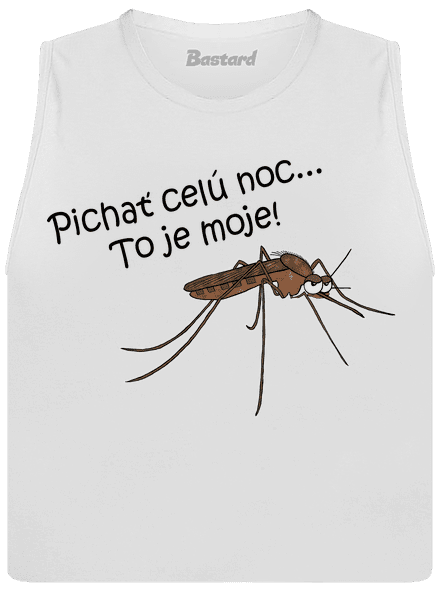 Komár s výdržou dámske tielko voľné White