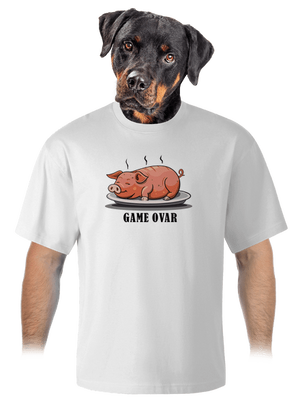 Game ovar unisex tričko oversized White