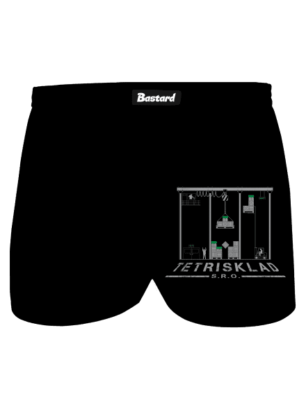 Tetrisklad pánske trenky Black