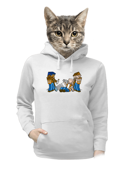 Real Minecraft dámska mikina klokanka White