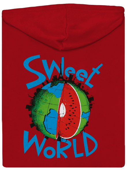 Sweet World pánska mikina na zips Red