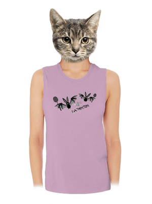 Batminton dámske tielko voľné Lilac