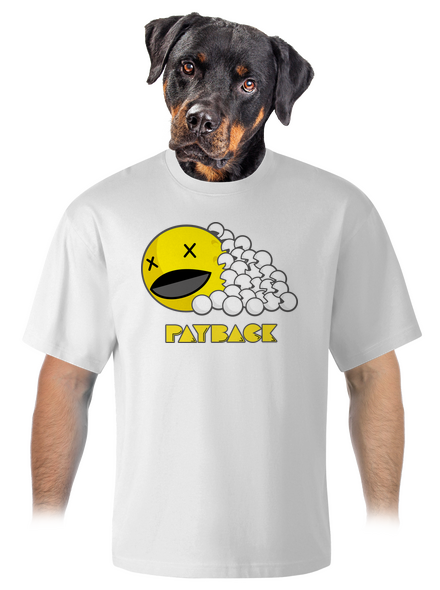Payback unisex tričko oversized White