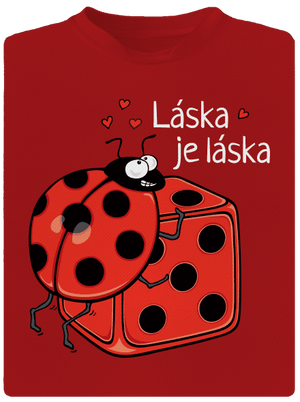Láska je láska pánske športové tričko Red Mal