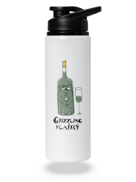 Grizzling Vlašský flaša na vodu White