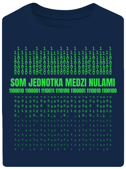 Jednotka medzi nulami unisex tričko oversized Midnight Blue