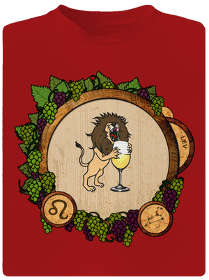 Vínny horoskop: Lev pánske športové tričko Red Mal