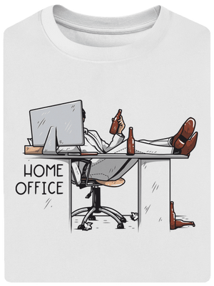 Home Office unisex tričko oversized White