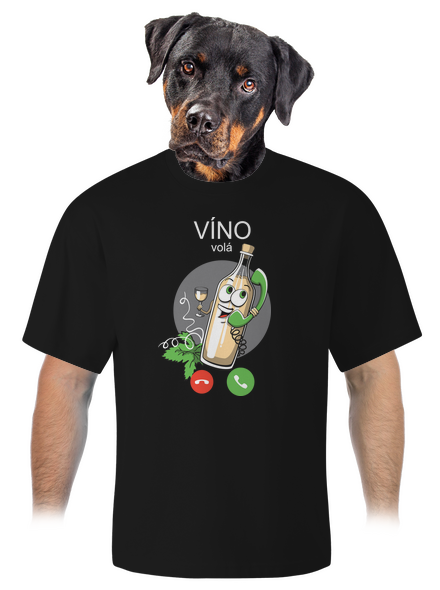 Biele víno volá unisex tričko oversized Black