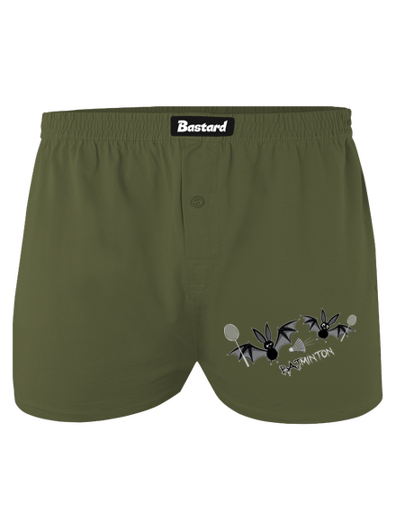 Batminton pánske trenky Khaki