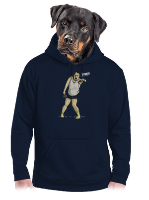 Beer zombie pánska mikina klokanka Navy