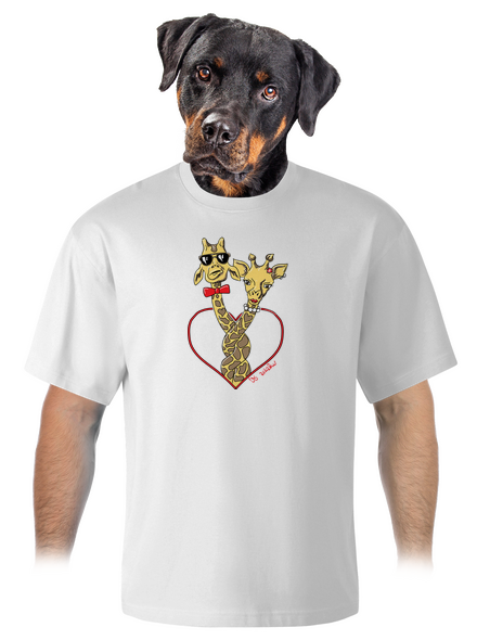 Žirafy vo zväzku unisex tričko oversized White