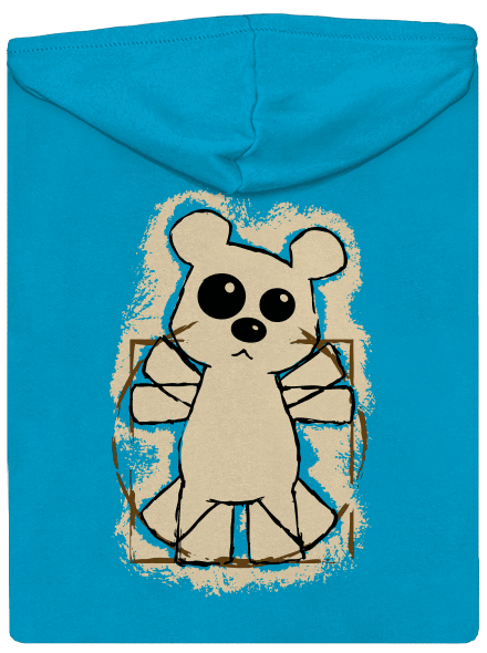 Da Vinci Teddy dámska mikina na zips Blue Atol