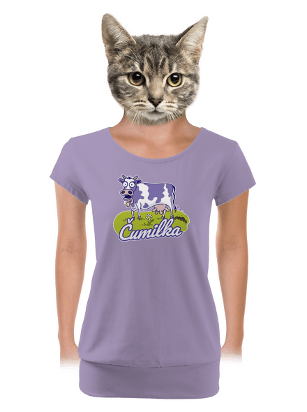 Čumilka dámske tričko s lemom Lavender