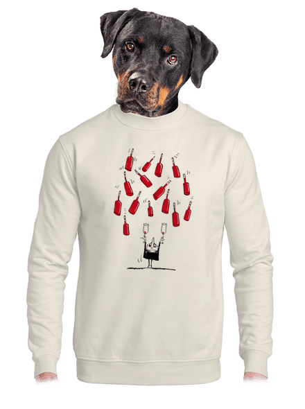 Šťastný vinár unisex mikina bez kapucne Off White
