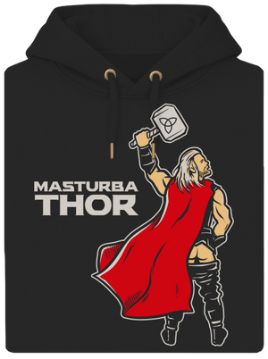 Masturbathor unisex mikina premium Dark Black